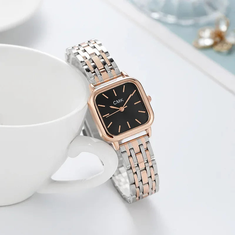 Watch Fashion Ladies Steel Chain Noble Quartz Watch Birthday Gift Business Wristwatch Watches for Women