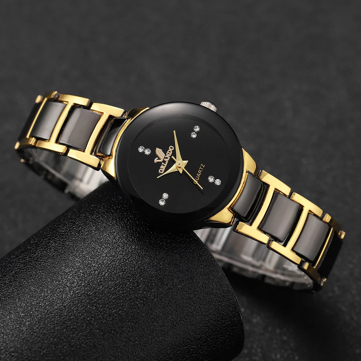 Fashion Rhinestone Women's Watch Stainless Steel Band Analog Quartz Watches