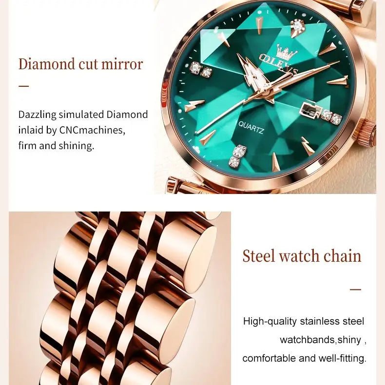 Women's Watch High Quality Elegant Jewelry Design Waterproof Quartz Watch Luxury Rose Gold Women's Watch Reloj Mujer