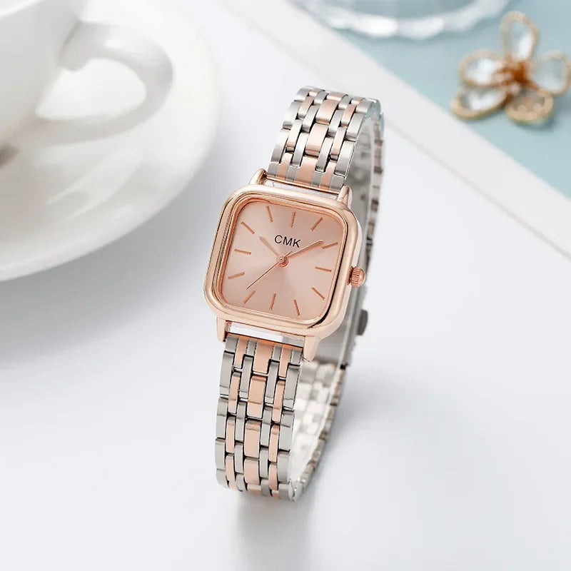 Watch Fashion Ladies Steel Chain Noble Quartz Watch Birthday Gift Business Wristwatch Watches for Women